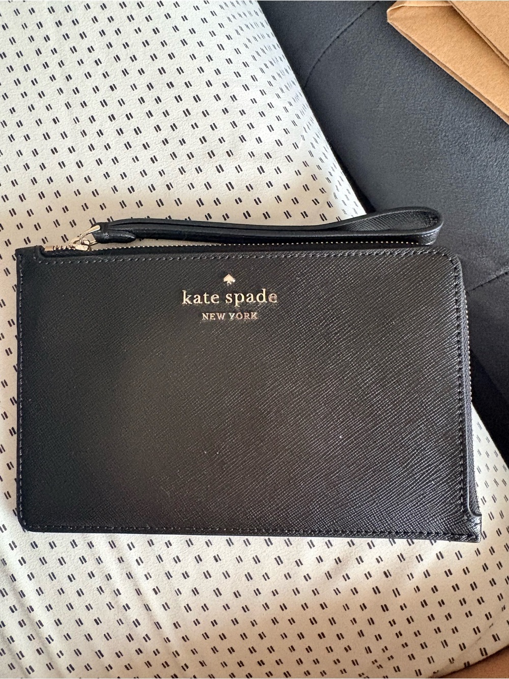 kate spade New York Black Wristlet Pouch